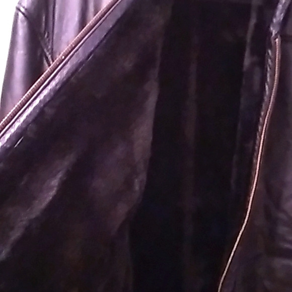 🐞Wilson Leather Hooded Faux Fur Lined Coat - Picture 15 of 16